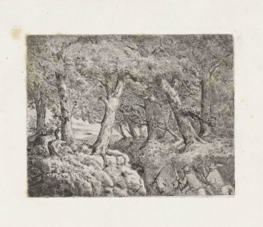 Horsemen with Rifles in a Sunken Lane