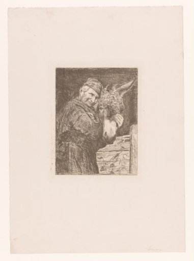 Man and his donkey