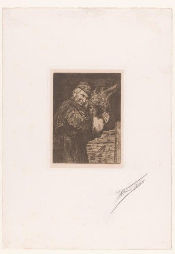 Man and his donkey
