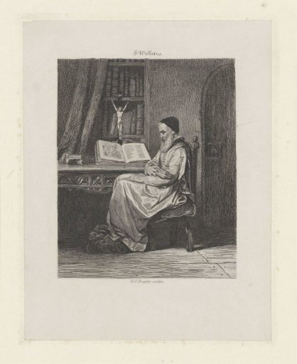 Scholar in his study