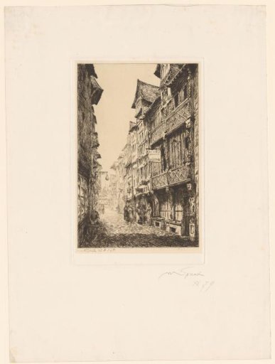 Street with medieval houses