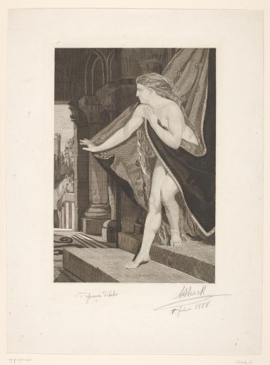 Lady Godiva Naked Behind a Curtain