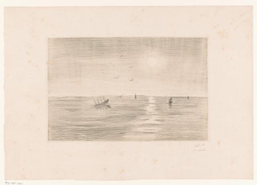 Night Seascape with Several Ships