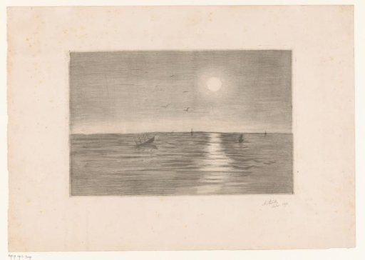 Night Seascape with Several Ships