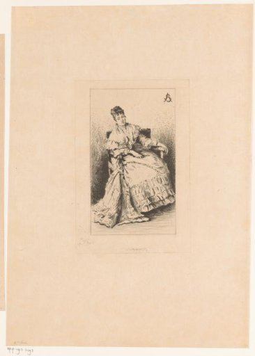 Seated woman in an armchair