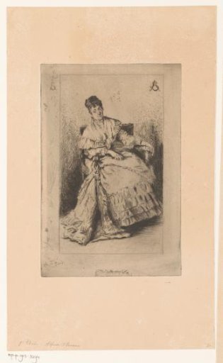 Seated woman in an armchair