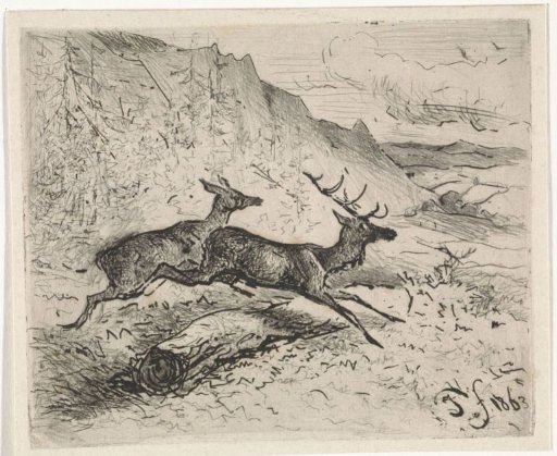 Two Running Deer