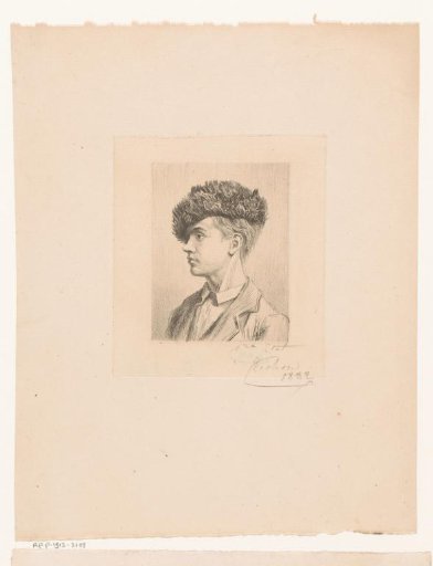 Portrait of an unknown young man with a cap