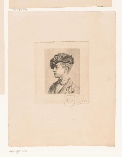 Portrait of an unknown young man with a cap