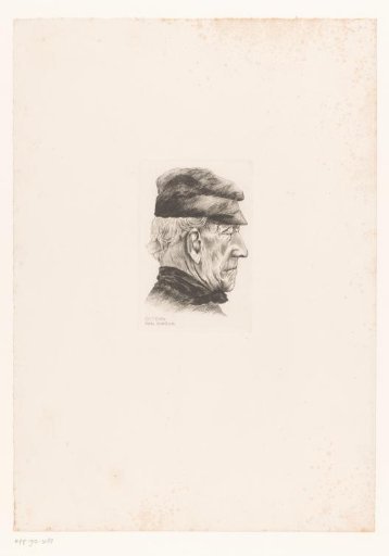 Head of an unknown man with a cap