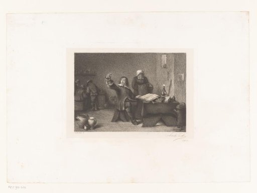 Village physician examines a bottle of urine