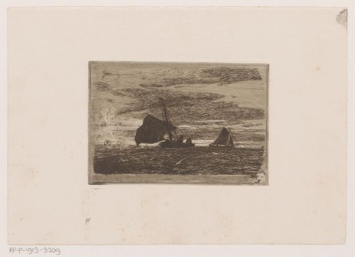 Seascape with two sailing ships