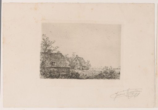Landscape with two farmhouses