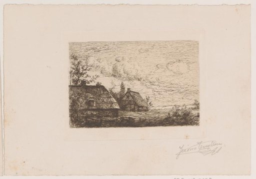 Landscape with two farmhouses