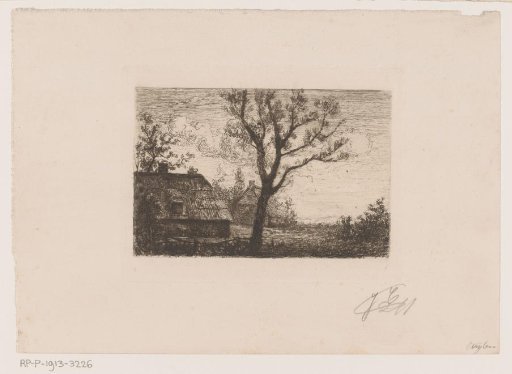 Landscape with two farmhouses