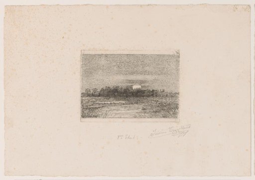 Landscape with a village by water