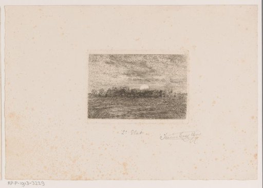 Landscape with a village by water