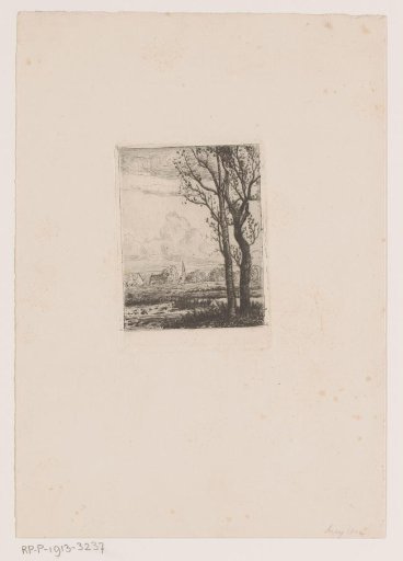 Landscape with two trees