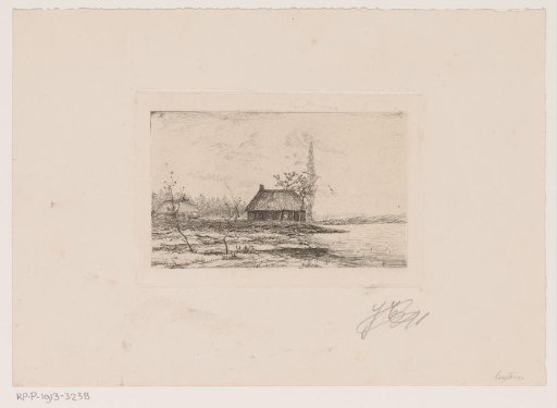 Landscape with two farmhouses