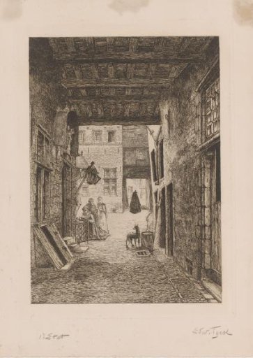 View of a street near the Steen