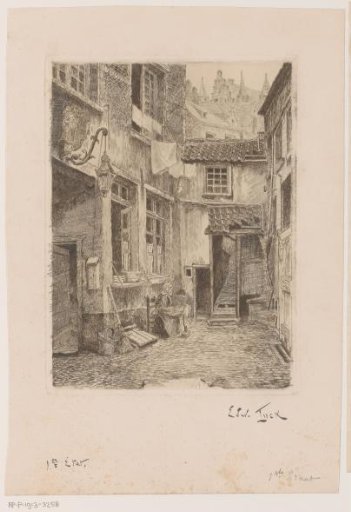View of a courtyard in Antwerp