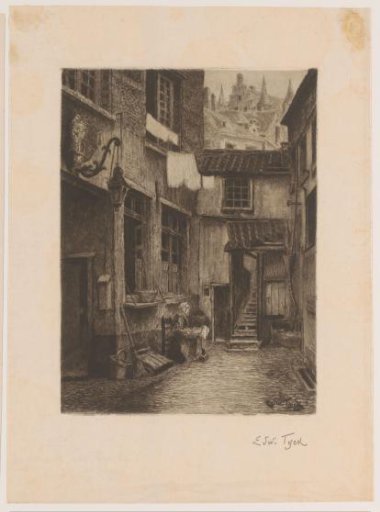 View of a courtyard in Antwerp