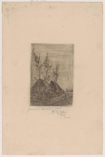 Two Houses by a Road with Three Birches