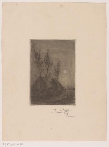 Two Houses by a Road with Three Birches