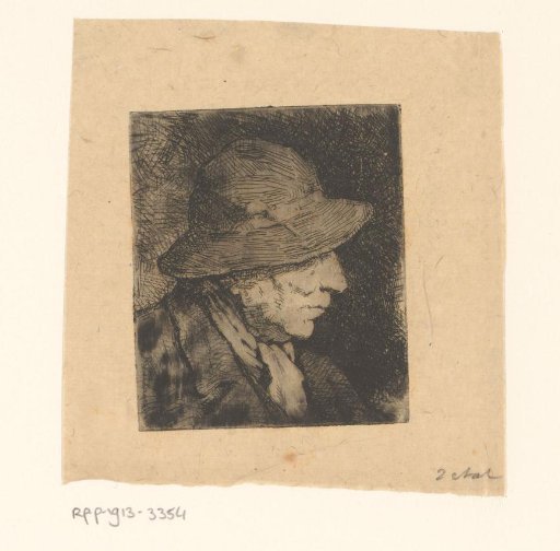 Head of a man with a hat