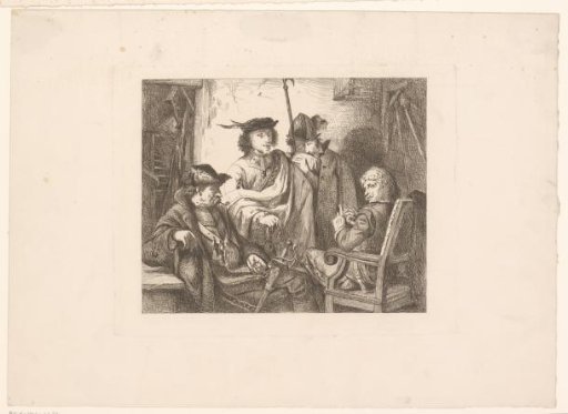 Four soldiers in conversation