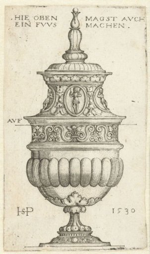 Chalice with lid, decorated with oval medallions