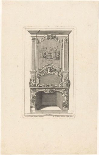 Design for a chimneypiece with a representation of a sacrifice
