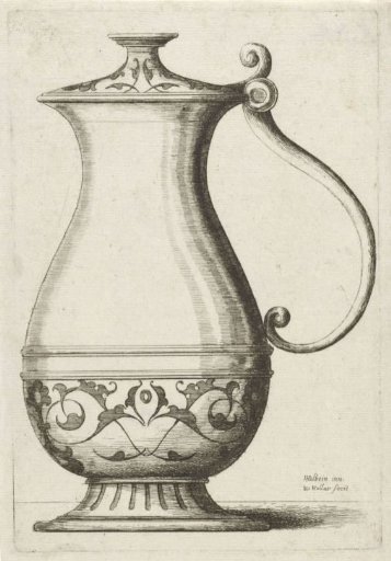 Ornamental jug with lid