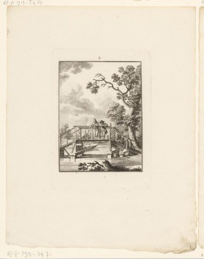 Landscape with a bridge over a ditch