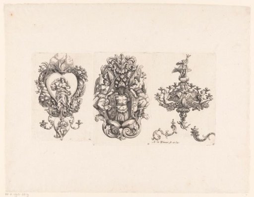 Wall candelabra with Charity, an armor, and Jupiter