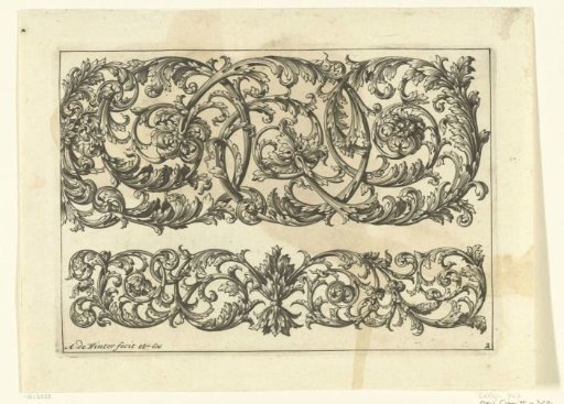 Two friezes of leafy vines