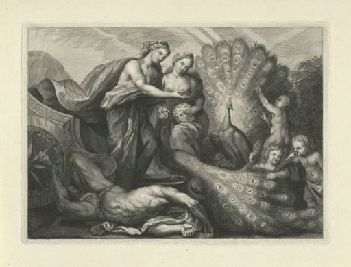 Juno Sets the Eyes of Argus in the Tail of Her Peacock