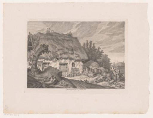 Farmhouse with Haystacks