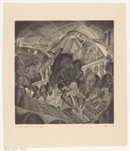 Mountain landscape with aqueduct