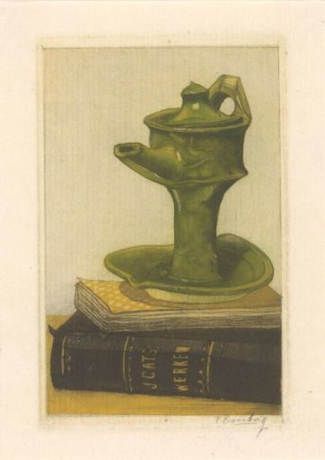 Still Life with Pitcher and Books