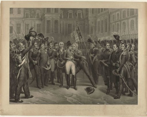 Napoleon I Bonaparte Takes Leave of the Old Guard in Fontainebleau on 20-04-1814