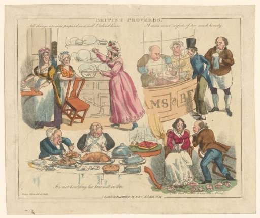 Four scenes with English proverbs