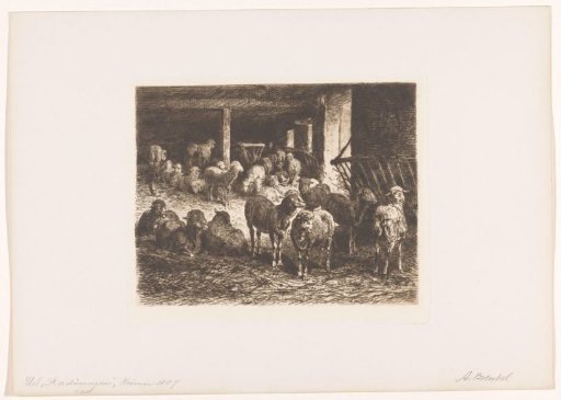 Sheep in a stable