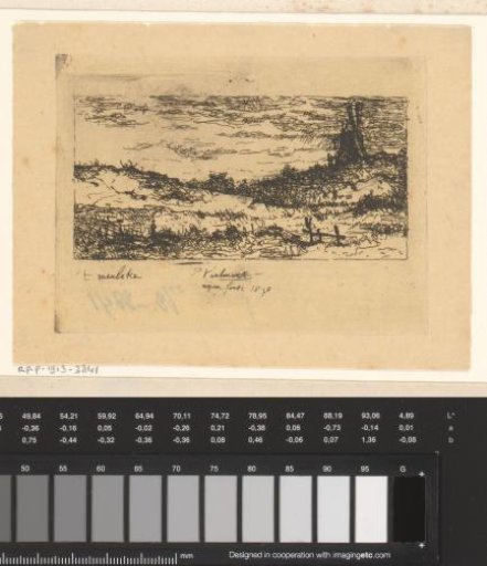 Hilly landscape with a mill