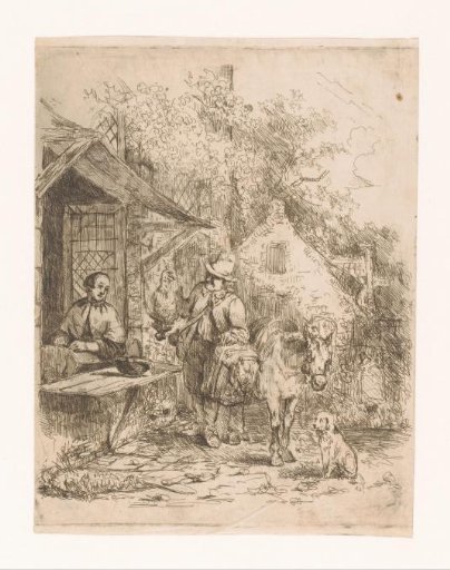 Street Scene with a Poultry Seller