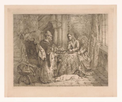 Louis XI and his Daughter Anne of Beaujeu Playing Chess