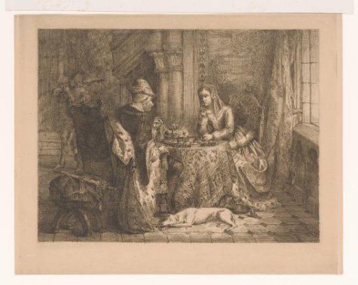 Louis XI and his Daughter Anne of Beaujeu Playing Chess