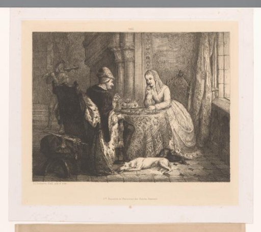 Louis XI and his Daughter Anne of Beaujeu Playing Chess