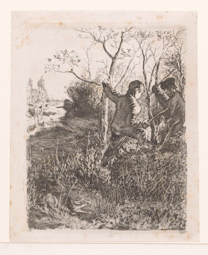 Landscape with Hunter and Two Fighting Boys