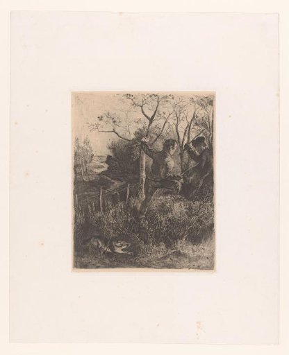 Landscape with Hunter and Two Fighting Boys